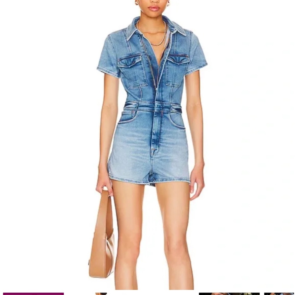 Good American Denim Romper NWT